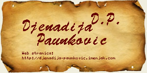 Đenadija Paunković vizit kartica